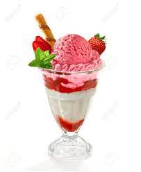 Strawberry sundae ice cream sundae on a white background. Ice Cream Sundae Stock Photos Pictures Royalty Free Ice Cream Sundae Images And Stock Photography Strawberry Sundae Ice Cream Ice Cream Pictures