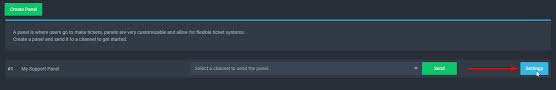 Tickets are created using panels with reactions to keep your channel clean close tickets: Panel Configs Ticket Tool Docs
