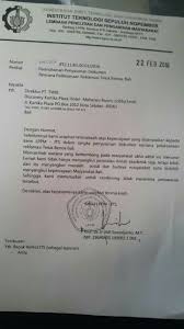 Demikian surat penolakan lamaran kerja ini kami sampaikan, semoga suatu saat nanti saudara bisa bergabung dengan pt. Its Tolak Tawaran Kajian Reklamasi Teluk Benoa Forbali