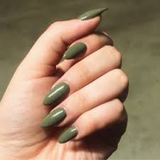 1 soaking acrylic nails in acetone. Olive Green Almond Shaped Acrylic Nails Green Acrylic Nails Olive Nails Green Nails