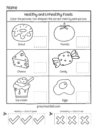 Explore 623989 free printable coloring pages for your kids and adults. Free Healthy Food And Unhealthy Food Activity Sheet For Preschool Preschool365