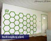 Maybe you would like to learn more about one of these? How To Tape Paint Hexagon Patterned Wall Wall Patterns Wall Paint Designs Wall Paint Patterns