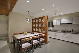 One way to create a partition and save space is to use the bar. Pin On Dining Room Decor Ideas India