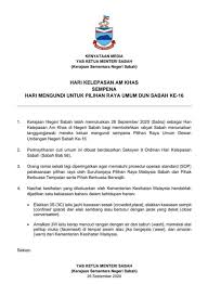 Hari jadi ydp sabah (sabah saja). Pengumuman Cuti Am Khas Pada 26 09 2020 Saya Orang Sabah Facebook