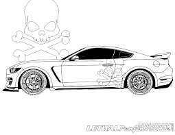 The mustang coloring pages feature these coveted cars which are not just popular amongst adults but also with young boys. Lethal Performance Coloring Pages