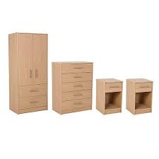 Lavant Natural 4 Piece Bedroom Set Dunelm Bedroom Set Hanging Rail Locker Storage