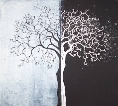 Black And White Tree Pictures Half Black And White Tree Google Search White Art Art Black And White Tree