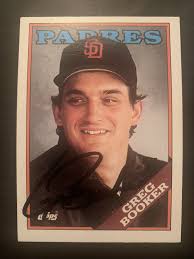 1988 Topps #727 Greg Booker (dec) San Diego Padres Signed Card Autographed 