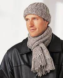 Men S Winter Hat And Scarf Knit Hat For Men Crochet Men Scarf Knitting Patterns