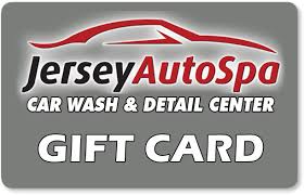 Gift cards are redeemable at all locations for any wash or lube services. Jersey Auto Spa Gift Card