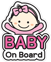 Buy Geekbear Baby On Board Sticker For Cars Basic Girl 1 Pack Baby On Board Baby On Board Magnet For Car Baby On Board Sign Baby On Board