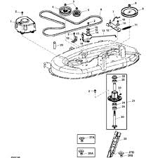 There are (5) parts used by this model. John Deere 42 La100 La110 La120 Deck Parts Diagram