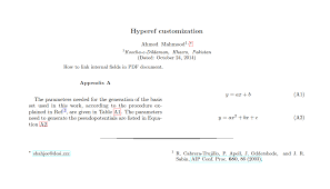 Customize Hyperref Package To Only Link References And Not Any Other Field Like Equations And Tables Tex Latex Stack Exchange