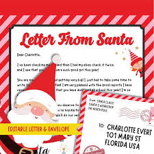 Editable Santa Letter Pink Printable Edit Letter From Santa Editable Dear Santa Template North Pole Santa Letter Personalized Instant Access Santa Letter Dear Santa Letter Santa Letter Printable