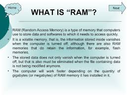 Ram is used by both os and application software. Ram Rom Memories