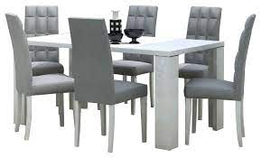 Silver counter & bar stools(75). Elegance Modern 7 Piece Dining Room Set White And Grey Silver Transitional Dining Sets By Bedtimenyc Houzz