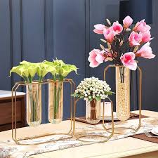 Gold Flower Vases Water Tub Glass Vases Home Decor Creative Art Design Vase Flower Pots Planters Glass Tub Decorating With Christmas Lights Luxury Vase