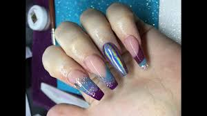 Acrylic Nails Purple Blue Tones Vibes Collection Youtube Jennisse makeup teaches how to create beautiful nail art using blue and purple glitter nail polish. acrylic nails purple blue tones vibes collection
