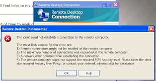 To use remote desktop, your administrator and client computers must meet these requirements: Remote Desktop Disconnected Error Trying To Connect To A Windows Xp Computer Server Fault