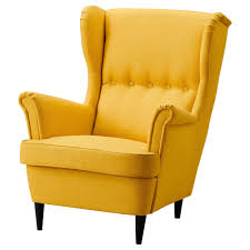 Strandmon Fauteuil A Oreilles Skiftebo Jaune Ikea In 2020 Wing Chair Ikea Chair Yellow Chair