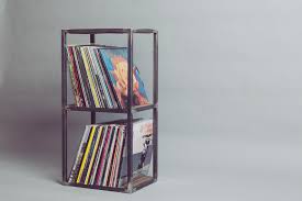 Viwoop vinyl roll holder, vinyl roll storage rack wall mount/over the door, craft vinyl storage organizer idea, gift wrap organizer with 22 compartments (silver compartments). Records Vinyl Shelf Made Of Iron Wood Industrial Design Record Shelf Record Shelf Record Storage Vinyl Shelf Vinyl Wall Vinyl Record Storage Shelf