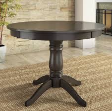 Gather round in rustically refined style with the dining room table set. Cottage Dining Table Rustic Round Pedestal Solid Wood Farmhouse Kitchen Black Black Round Dining Table Dining Table In Kitchen Round Dining Table