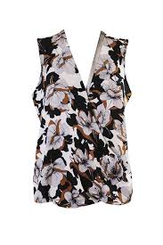 Alfani Black Multi Sleeveless Printed Surplice Blouse 6 Fashion Clothing Shoes Acces Fashion Clothes Women Formal Prom Dresses Long Celebrity Wedding Gowns