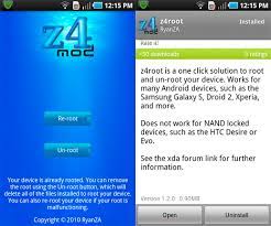 Z4root app is one of the most popular apps; Z4root One Click Root