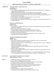 Contact people within your professional network and ask if you can list them as a reference. Pension Administrator Resume Samples Velvet Jobs