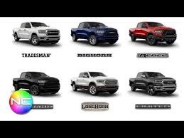 2019 Ram 1500 Colors Tradesmen Bighorn Laramie Limited Laramie Longhorn