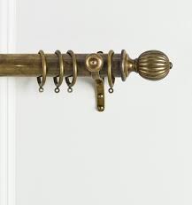 7/16 inch diameter cafe rods. Curtain Pole In Antique Brass Curtain Poles Curtain Poles The Collection Robert Kime Ltd