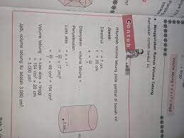 Rumus dan cara menghitung tinggi tabung jika diketahui volume. Hitunglah Volume Tabung 1 R 7cm T 15 Cm Volume Brainly Co Id
