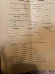 Consistent 5% inflation rate and use the given 1988 price. Solved Simple Compound Interest Pound Interest Practic Chegg Com