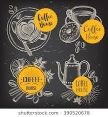 Coffee Restaurant Brochure Vector Coffee Shop Menu Design Vector Cafe Template With Hand Drawn Grap Coffee Shop Menu Restaurant Brochures Coffee Illustration