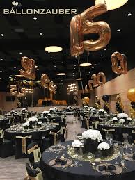 Tischnummern Mal Ganz Anders In Form Von Goldenen Ballons Schwebend Uber Jedem Tisch Ballonzauber Do Masquerade Decorations Advertising Balloons Balloons