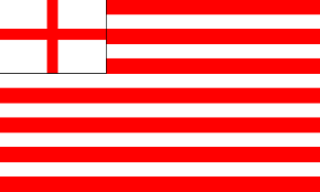 The flag of the east india company, from the alternate history of the pirates of the caribbean universe. East India Company United Kingdom