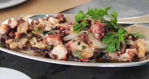Place the octopus on the hot grill and cook for a few minutes on both sides until the octopus is well browned, but still remains moist, 3 to 4 minutes per side. Braised Octopus Onion Mashed Potatoes Rey Del Pulpo