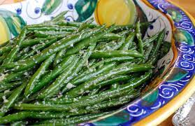 Here Is A Recipe For Fresh Green Beans Boiled Just Until Barely Tender And Bright Green Then Tossed In A Pan With Green Beans Vegetable Dishes Garlic Recipes