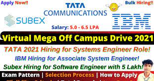 Ibm On Campus Drive 2021 Associate System Engineer Be Mtech Msc Mca In Any Branch Salary 4 5 Lpa Any Batch Pan India
