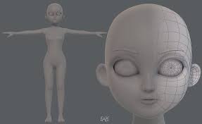 Base Mesh Girl Characterv09 3d Model 3d Model Model Mesh