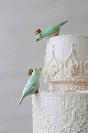Lovebirds Wedding Cake Topper Mint Wedding Mint Wedding Colour Wedding Cake Toppers