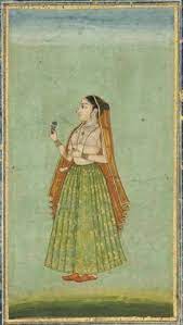 A Portrait Of A Lady Provincial Mughal India Circa 1780 Opaque Pigments And Gold On Paper Mughal Miniature Paintings Mughal Paintings Indian Art Paintings
