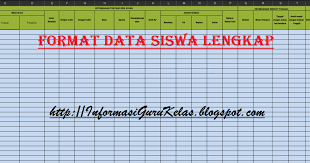Text of contoh format data lengkap. Format Data Siswa Lengkap Data Siswa Lengkap Informasi Guru Kelas