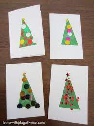 Super Simple Christmas Cards Simple Christmas Cards Christmas Card Crafts Toddler Christmas Cards