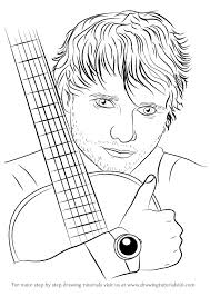 Learn How To Draw Ed Sheeran Singers Step By Step Drawing Tutorials Ed Sheeran Drawings Outline Drawings
