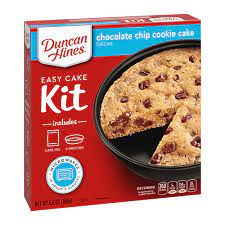 Greased and floured loaf pan. Chocolate Chip Cookie Easy Cake Kit Duncan Hines
