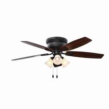 In warmer seasons the ceiling fan should turn counterclockwise to push cold air down. Hunter Oakhurst 52 In Indoor Bronze Low Profile Ceiling Fan With Light 52011 The Home Depot Bronze Ceiling Fan Ceiling Fan With Light Small Room Ceiling Fans
