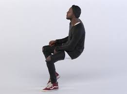 Tyrone 0333 Man Sitting 3d Model People Cutout Man Sitting People Png