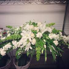 Maybe you would like to learn more about one of these? Casket Spray With Oriental Lilies Bells Of Ireland Roses Tulips Carnations Stock And Lily Grass Funeral Flower Arrangements Funeral Flowers Funeral Sprays