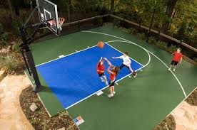 Backyard basketball court with no concrete. Game Courts Uk Sport Court Home Basketball Courts Home Courts Backyard Basketball Court Game Courts Garden Courts Tennis Court Resurfacing Hexacourt Sport Court